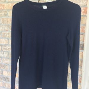 J Crew navy blue cashmere sweater